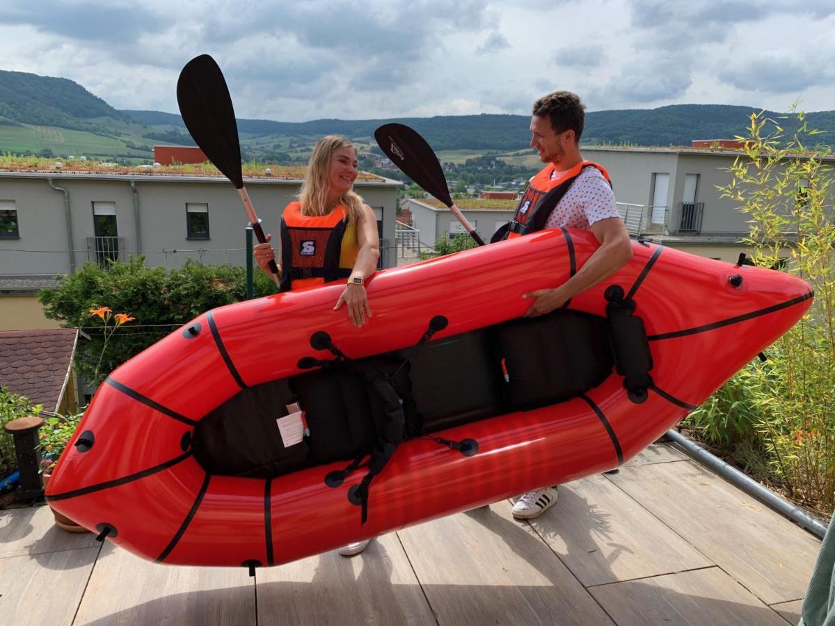 Romantische Ferienwohnung Mit Fantastischem Ausblick, Pool Und Gartensauna Jena Exterior foto